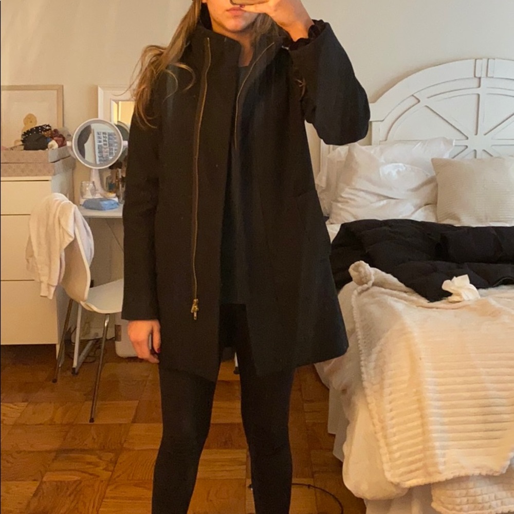J. Crew Black Pea Coat
